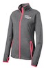 Charcoal Grey Heather/ Hot Coral