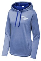 22 Points - Sport-Tek Women's PosiCharge Sport-Wick Heather Fleece Hooded Pullover