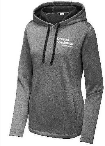 22 Points - Sport-Tek Women's PosiCharge Sport-Wick Heather Fleece Hooded Pullover