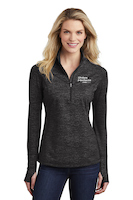 28 Points - Sport-Tek Ladies Sport-Wick Stretch Reflective Heather 1/2-Zip Pullover
